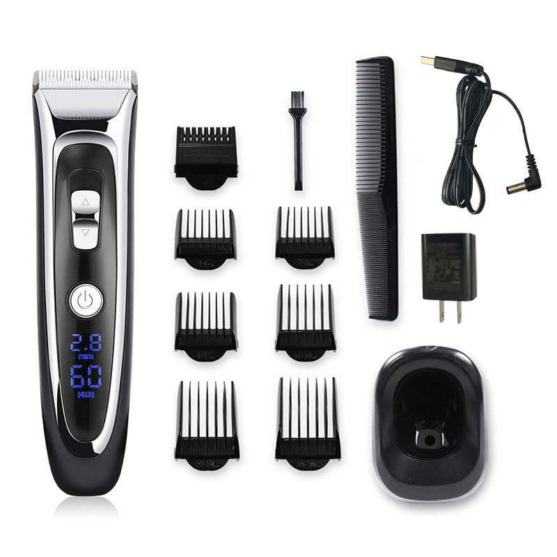 ZUIAI Professional Digital Trimmer Rechargeable Electric Hair Clipper Men's Cordless Haircut Adjustable Ceramic Blade RFC-688B 49 Beauty and Personal Care ZUIAI