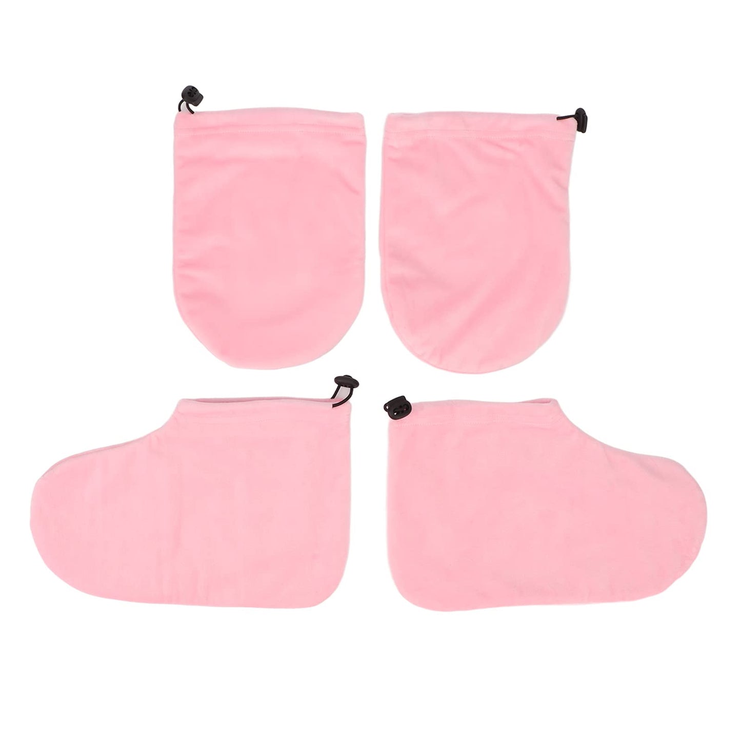 Paraffin Wax Gloves Booties for Women, Thermal Wax Treatment Mitts and Booties, Soft Lint SPA Hand Foot Care Set with Drawstring Closure for Home Beauty and Personal Care EAMWSA
