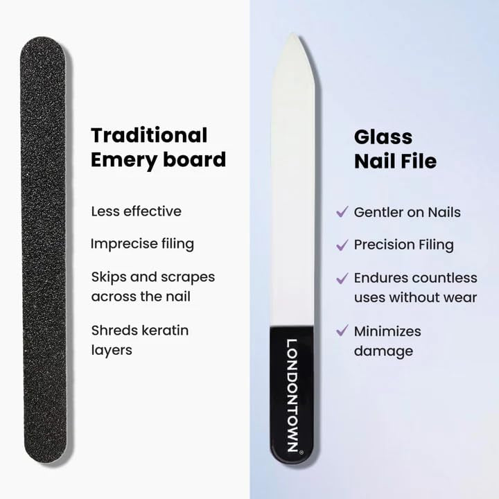 LONDONTOWN Black Glass Nail File, 0.48 oz (Pack of 1) Beauty & Personal Care LONDONTOWN