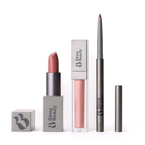 Rinna Beauty Lip Kit - Rodeo Drive - All in One Perfect Rose Lip Color - Includes Lipstick, Lip Gloss, and Lip Liner - Vegan Formula, Long-lasting, Beauty & Personal Care Rinna Beauty