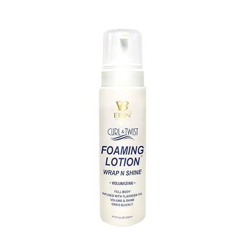 Curl & Twist Foaming Lotion Volumizing - 8.5 oz/ 250ml | Moisturizing and Hydration, Smoothing with Natural High Shine | Defining Curls All Day Long | Beauty & Personal Care EBIN NEW YORK