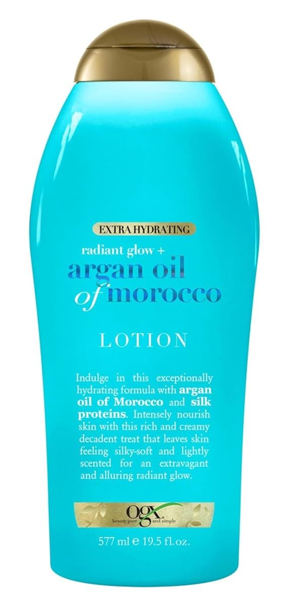Ogx Body Lotion Argan Oil Of Morocco Extra Hydrating 19.5 Ounce (577ml) (Pack of 3) Beauty & Personal Care OGX
