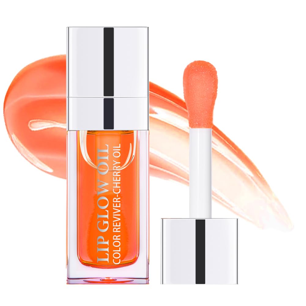 Fovcos Hydrating Lip Glow Oil, Moisturizing Lip Glow Oil, Lip Plumper Gloss, Transparent Lip Gloss, Lip Oil, Plumping Lip Oil, Lip Balm, Tinted Lip Beauty & Personal Care Fovcos
