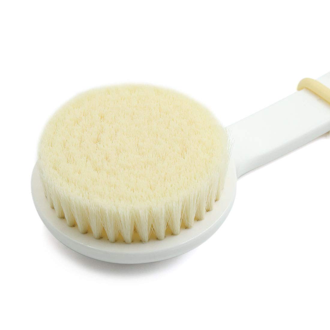 Ruilogod White Beige Soft Bristle Good Performance Handle Body Brush Shower Scrubber 12.2inch (id: cf8 ab0 c7e 986 82e Beauty and Personal Care Ruilogod