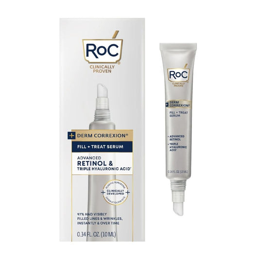 RoC Derm Correxion Fill + Treat Retinol & Hyaluronic Acid Serum, All Skin Types, 0.34 fl oz Beauty & Personal Care RoC
