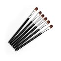 6Pcs Black Professional Shader Eyeshadow Brush - All Over Short Flat Shader Eye Makeup Brush with Dense Rounded Natural Hair Bristles to Pack Eye Beauty & Personal Care GANPUB