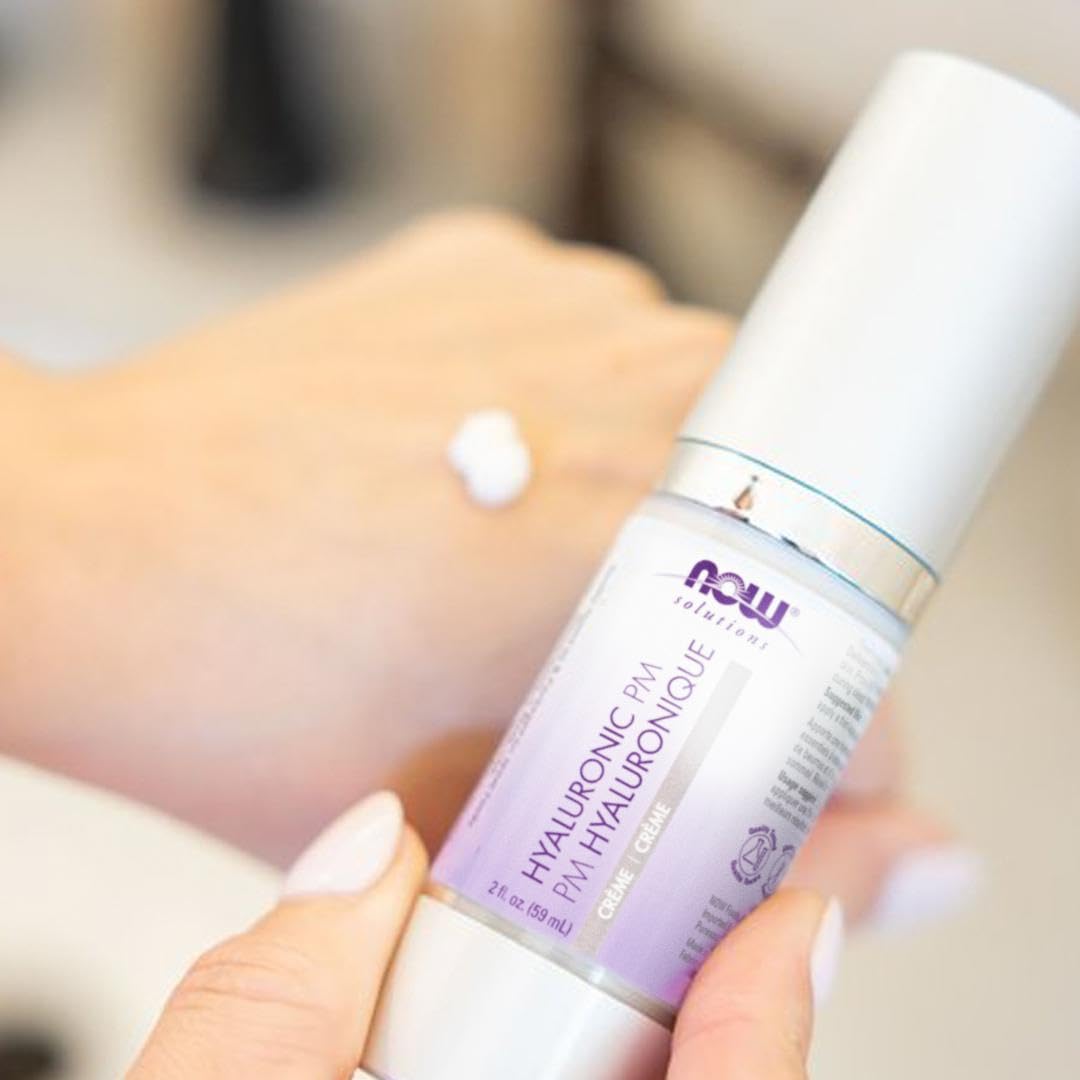 NOW Solutions, Hyaluronic Acid Creme, Rehydrating Moisture and Renewal Formula, 2-Ounce Beauty & Personal Care NOW Foods