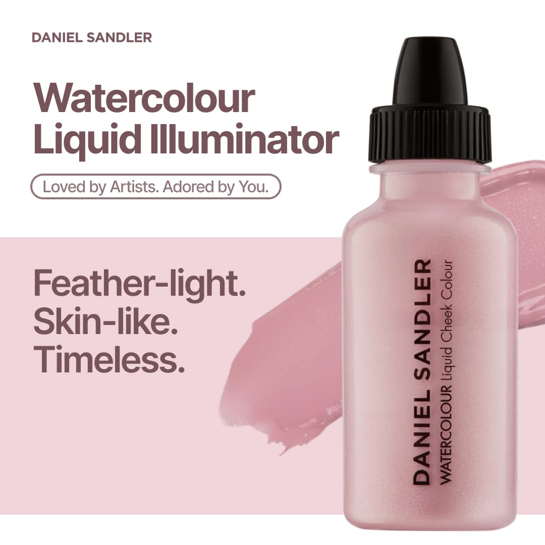 Daniel Sandler WATERCOLOUR LIQUID ILLUMINATOR 'ICING' 15ml - Liquid Shimmer Makeup, Highlighter - Oil-Free, Lightweight, Buildable & Long-Lasting Beauty & Personal Care Daniel Sandler