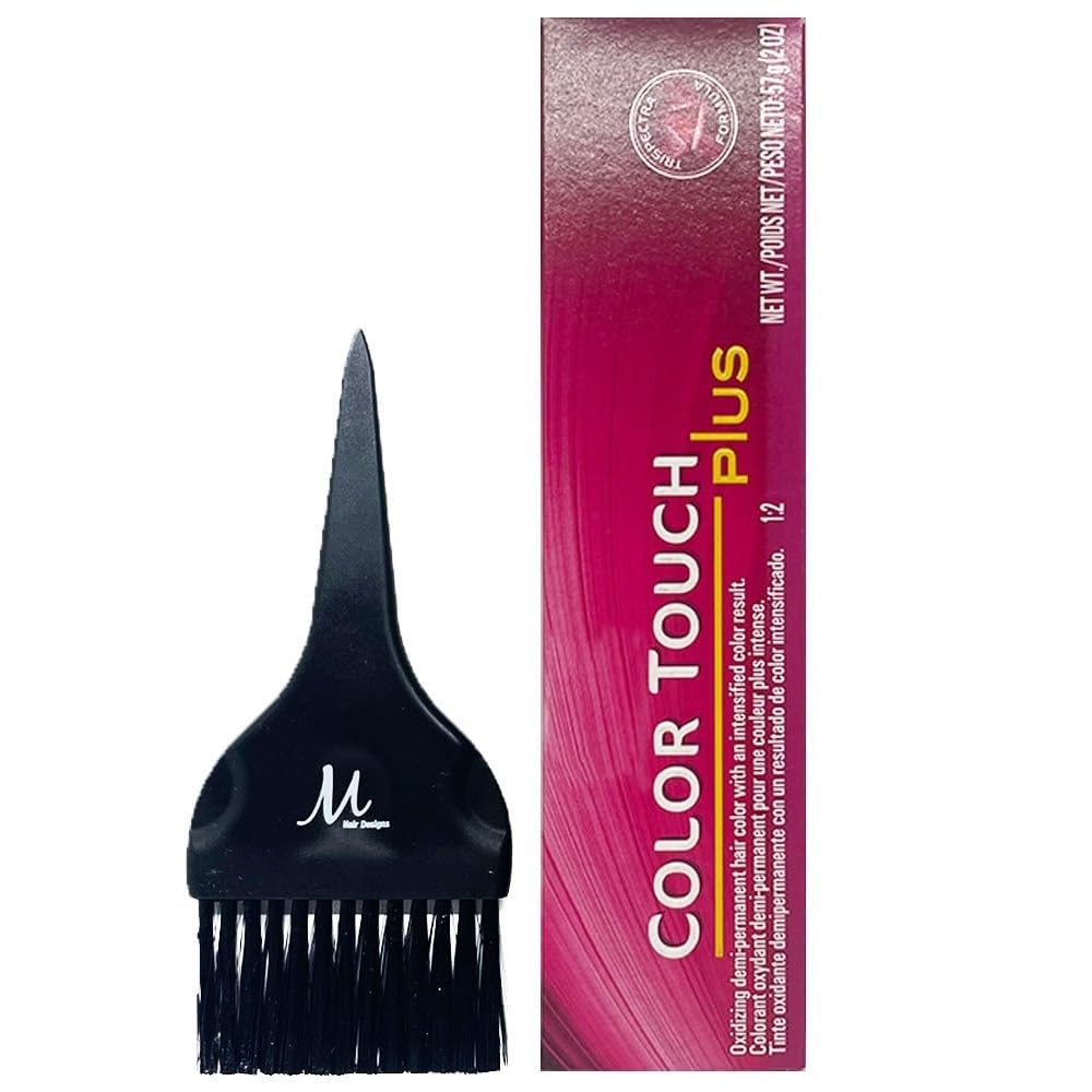 Color Touch Plus 77/07 Intense Medium Blonde/Natural Brown Hair Color 2 Oz and M Hair Designs Tint Brush (Bundle) Beauty & Personal Care M Hair Designs
