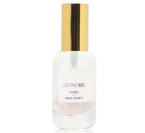 DefineMe Rose Quartz Crystal Infused Natural Perfume Mist, Floret Scent, 0.95 FL OZ, Award Winner 2024 Universal Beauty Awards Beauty & Personal Care DefineMe