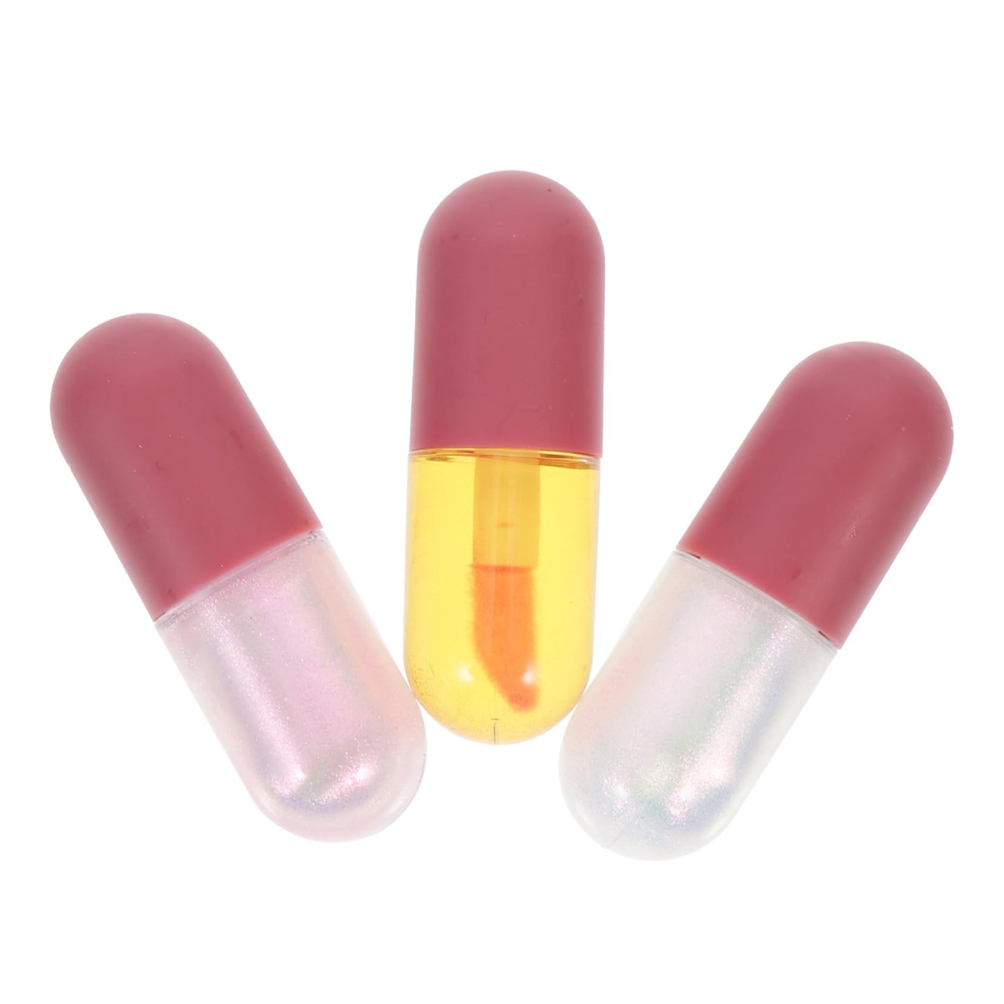OUNONA 3Pcs Shimmering Lip Plumper Oil Set Hydrating Moisturizing Gloss for Women Color Changing Lip Care Pearlescent Finish Beauty and Personal Care OUNONA