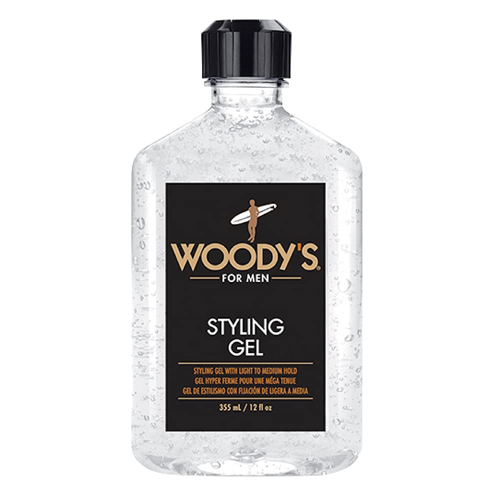 Woody's Styling Gel for Men - Alcohol-Free Men's Hair Gel with Light to Medium Hold, No Crunch, Touchable Finish, 12 fl oz Beauty & Personal Care Woody's