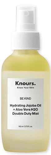 Knours Korean Hydrating Jojoba Oil + Aloe Vera H2O | Knours Be Kind Face Mist Spray | Vegan Squalane | Dry, Sensitive Skin | for Redness |110ml/3.72fl Beauty & Personal Care Knours.