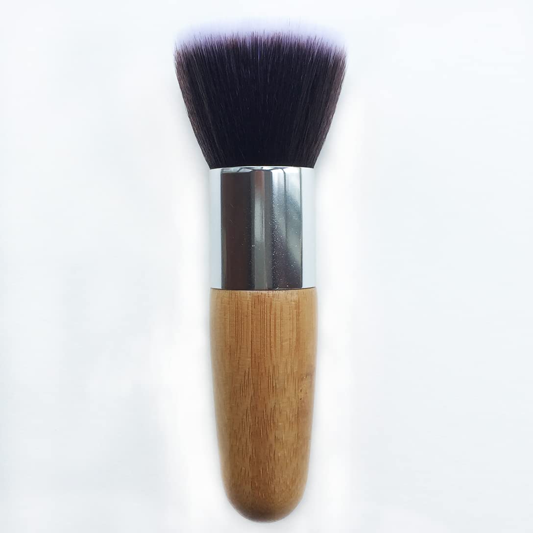 RN BEAUTY 2 Pieces Makeup Brushes Blush Brush Foundation Brush With Bamboo Handle Contour Bronzer Face Blender Brush for Liquid Cream Powder Mineral Beauty & Personal Care RN BEAUTY