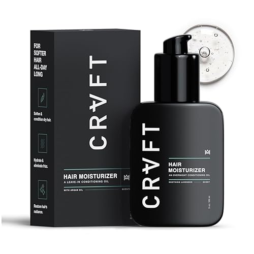 CRVFT Daily Leave in Conditioner For Men [OIL] | 30 Day Supply | Men's Hair Moisturizer | Hair Oil For Men | For Dry/Damaged Hair | Scented | (3oz) AM Beauty & Personal Care Hair Craft Co.