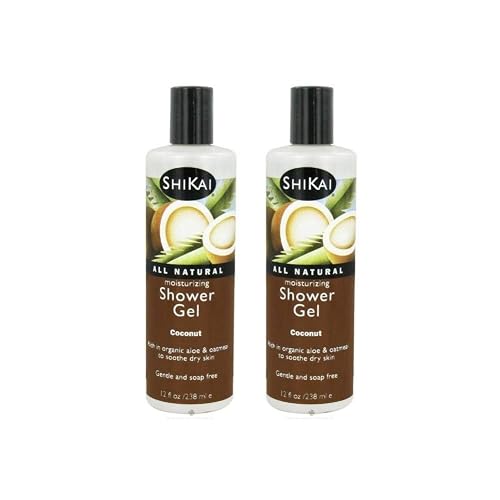 ShiKai Daily Moisturizing Shower Gel (Coconut, 12oz, Pack of 2) | Gentle Formula | Aloe Vera & Oatmeal for Soft, Healthy Skin | Dry Skin Relief Beauty & Personal Care ShiKai