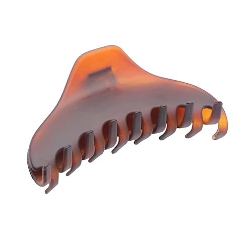 Parcelona French Skinny Boss Medium Dark Brown Shell Matte Finish Covered Spring Jaw Hair Claw Clip Clutcher Clamp - 3.5 Inches Beauty & Personal Care Parcelona