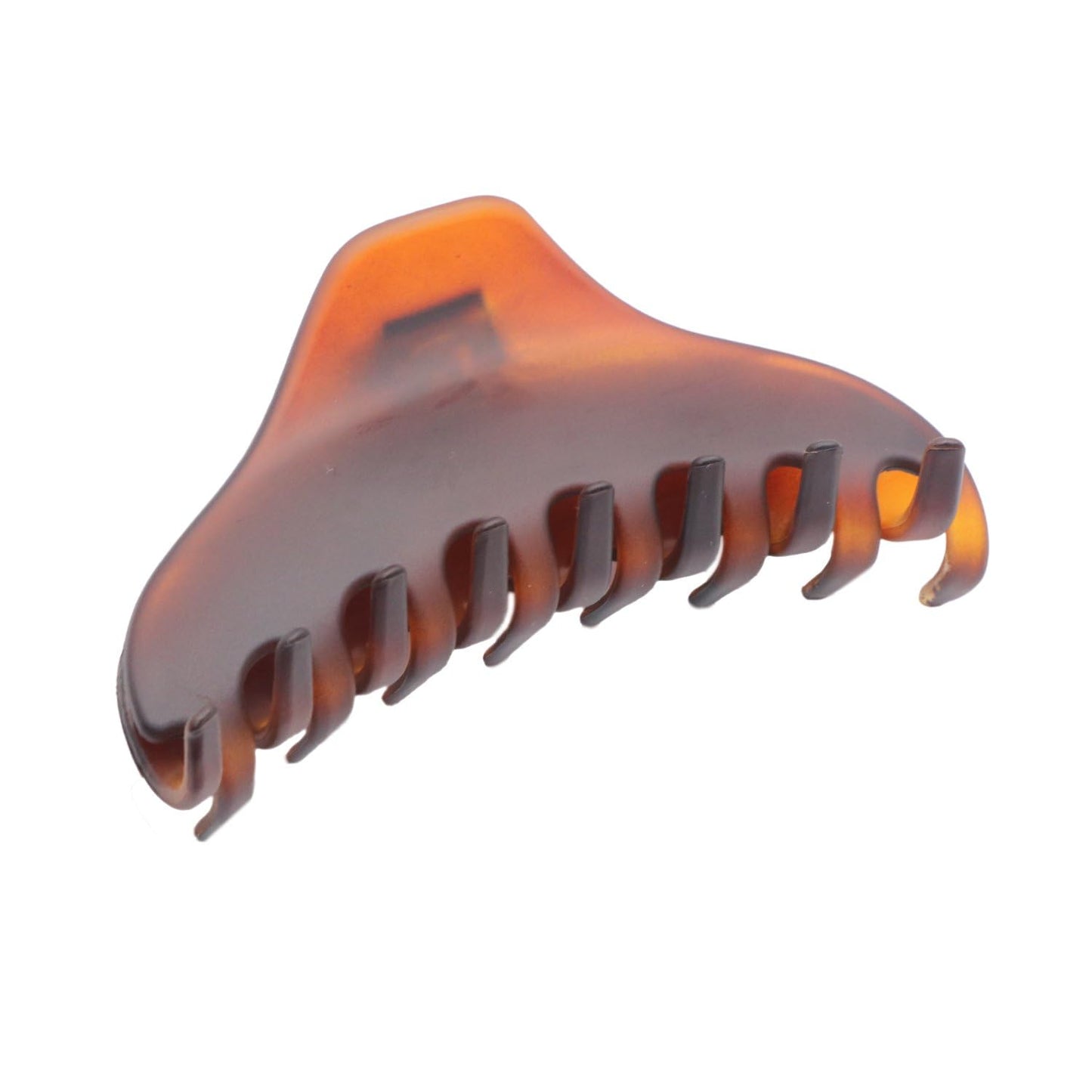 Parcelona French Skinny Boss Medium Dark Brown Shell Matte Finish Covered Spring Jaw Hair Claw Clip Clutcher Clamp - 3.5 Inches Beauty & Personal Care Parcelona