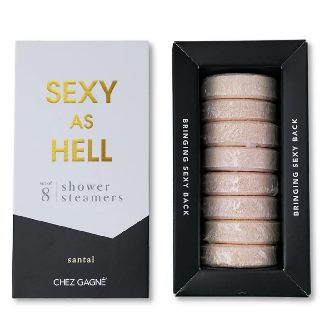 Aromatherapy Shower Steamers - Sexy As Hell - Santal, Set of 8 - Vegan, Cruelty-Free, Made in USA - Paraben, Sulfate & Phthalate-Free - Unisex Self Beauty and Personal Care Chez Gagné