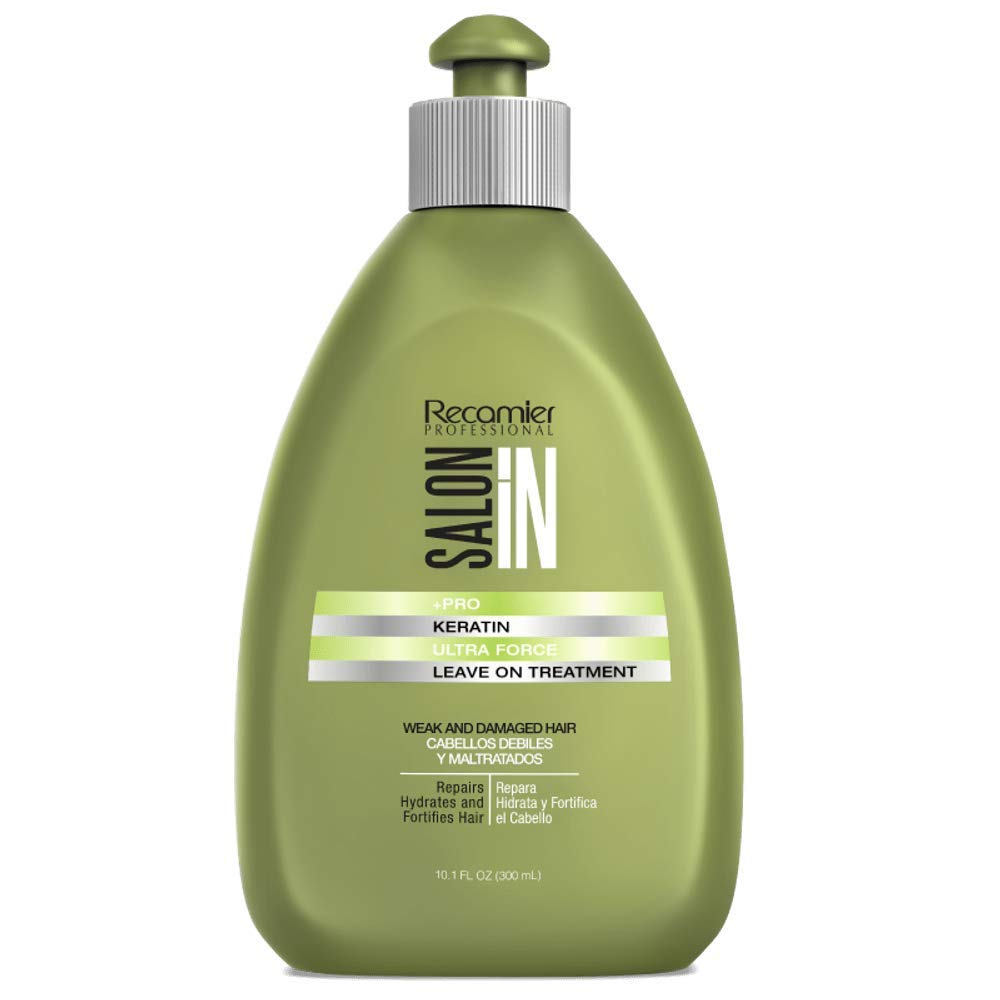 Salon In by Recamier | Keratin Ultra Force Set - Keratin Shampoo, Hair Conditioner & Leave-On Treatment (10.1 fl oz / 300 ml each) | Shampoo Beauty & Personal Care RECAMIER PROFESSIONAL SALON IN