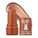 Ruby Kisses So Jelly Highlighter Stick, Cooling Bouncy Gel Highlighter, Buildable Long-Lasting Shimmer, Transfer & Crease Resistant Hydrating Formula Beauty & Personal Care Ruby Kisses
