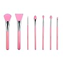 LORMAY 7 Pcs Silicone Brush Applicator Kit for UV Resin Epoxy Art Crafting and Cream Makeup Products (Pink) Beauty & Personal Care LORMAY