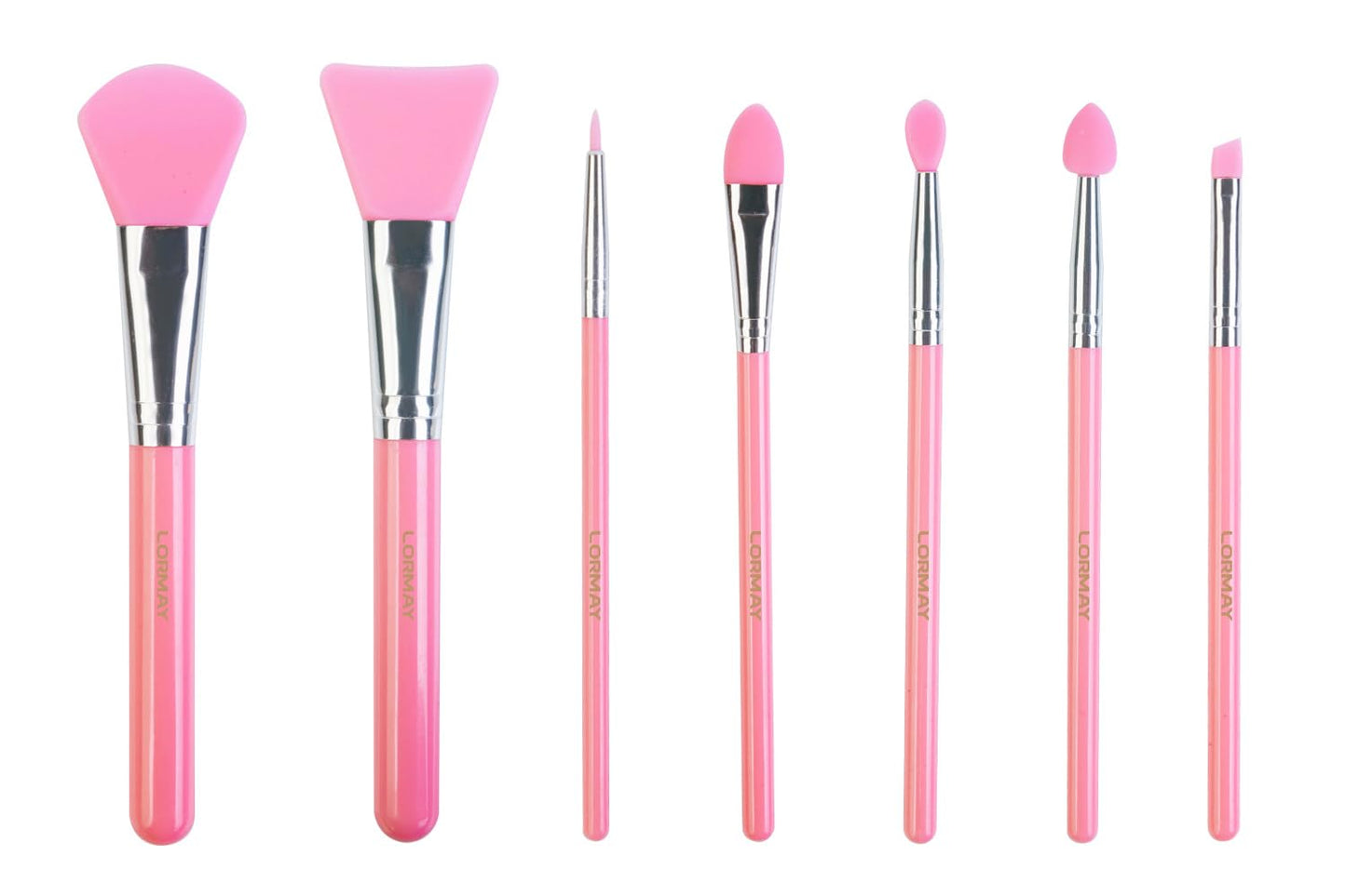 LORMAY 7 Pcs Silicone Brush Applicator Kit for UV Resin Epoxy Art Crafting and Cream Makeup Products (Pink) Beauty & Personal Care LORMAY