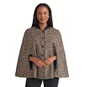 Kasper Women's Animal Print Snap-Front Cape Beauty & Personal Care Kasper