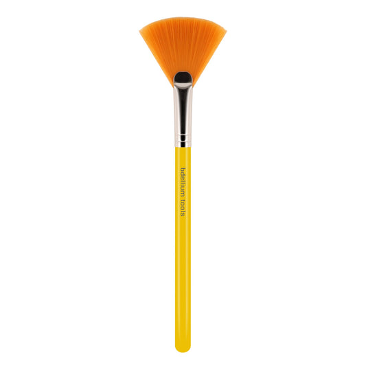 Bdellium Tools Professional Makeup Brush - Studio Series 388 Spa Fan - With Soft Synthetic Fibers, For Applying Masks (Yellow, 1pc)