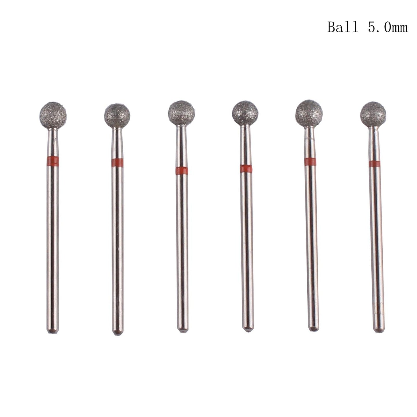 MZCMSL 6pcs Pro Diamond Ball Bits,Cuticle Drill Bit Set for Russian Manicure,3/32 Shank efile Bit (?5.0mm) Beauty & Personal Care MZCMSL