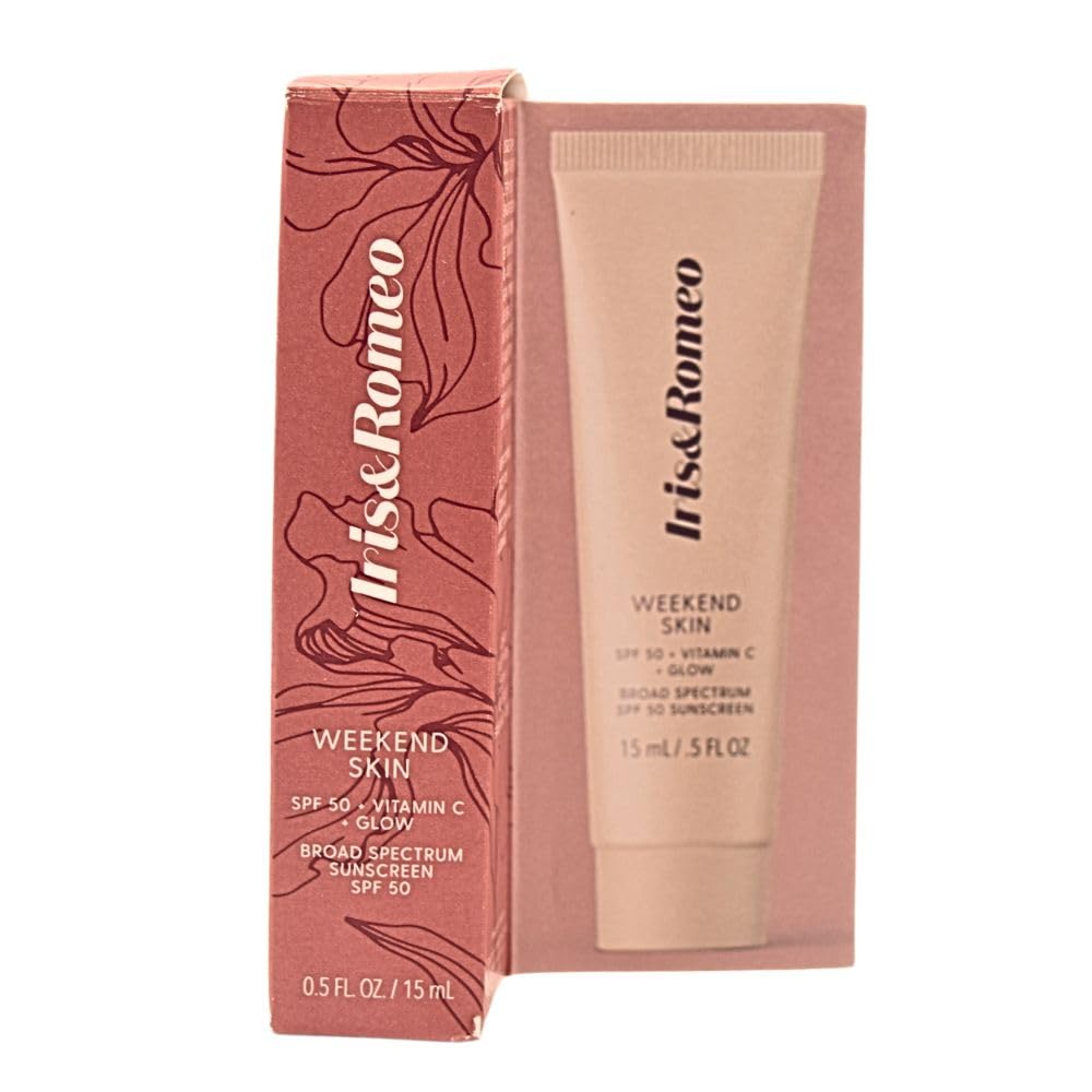 IRIS&ROMEO Mini Weekend Skin SPF 50 Instant Glow Tinted Mineral Sunscreen with Vitamin C + Niacinamide Beauty & Personal Care IRIS&ROMEO