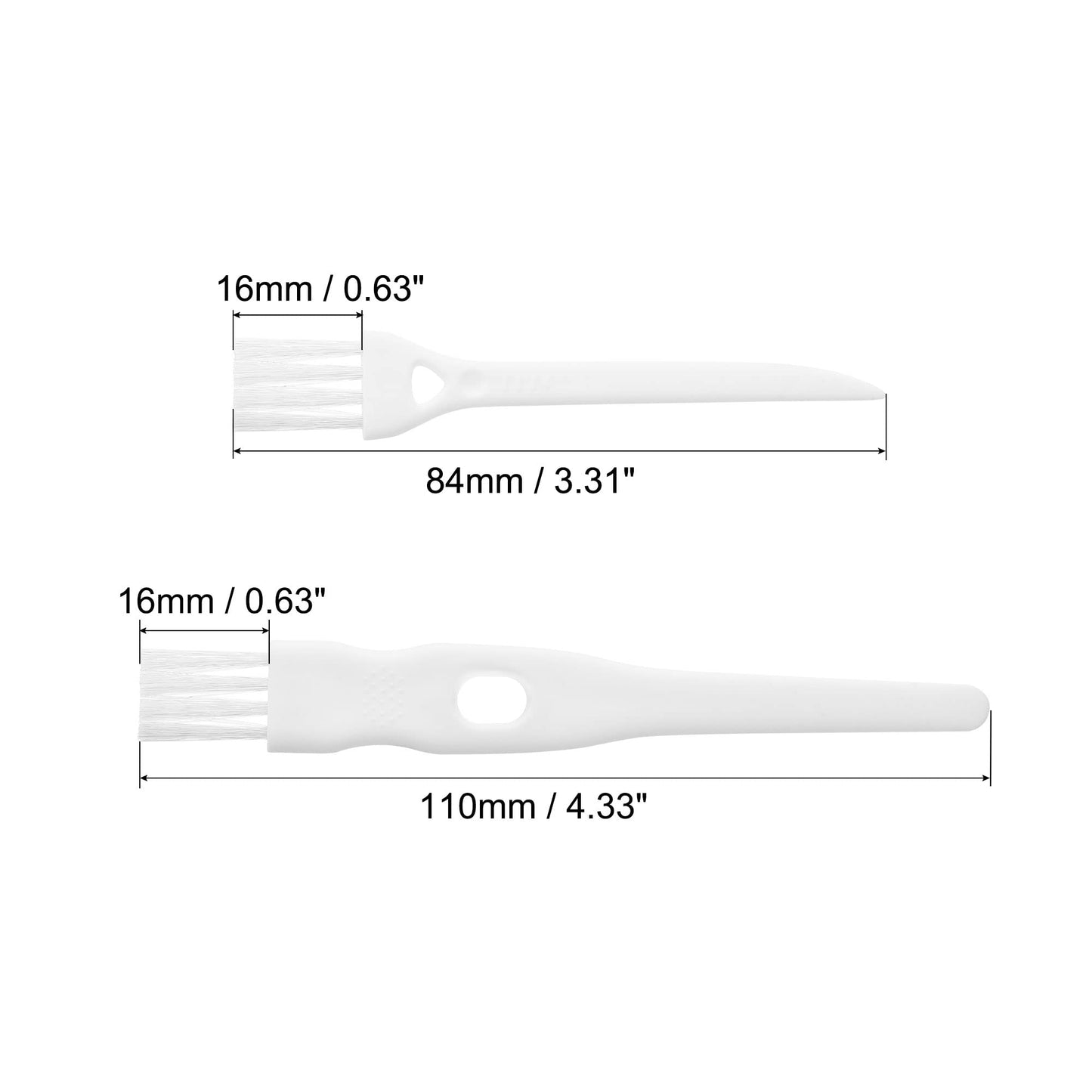 MECCANIXITY Shaver Cleaning Brush Tools with White Handle White Nylon Bristles 2 Sizes for Keyboard, Window Track, Vent Outlet, Home, Office, 8 Pack Beauty and Personal Care MECCANIXITY