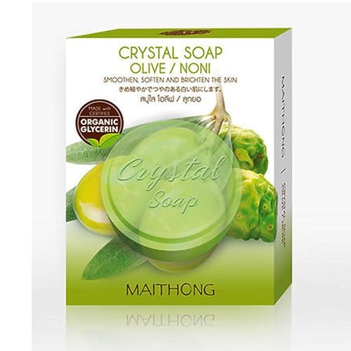 Maithong Crystal Soap (Olive/Noni) 70 Gram. Beauty & Personal Care Maithong
