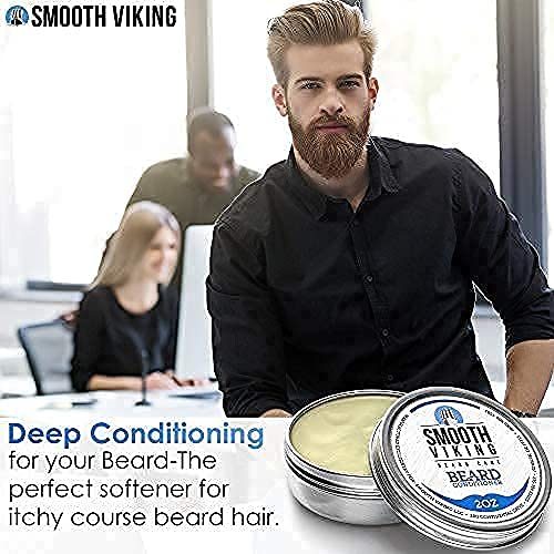 Vikings Beard Conditioner for Men - Ultimate Care for Silky Smooth Beard and Mustache, Softener with Leave-In Lotion/Cream (2 Oz) Beauty & Personal Care SMOOTH VIKING BEARD CARE