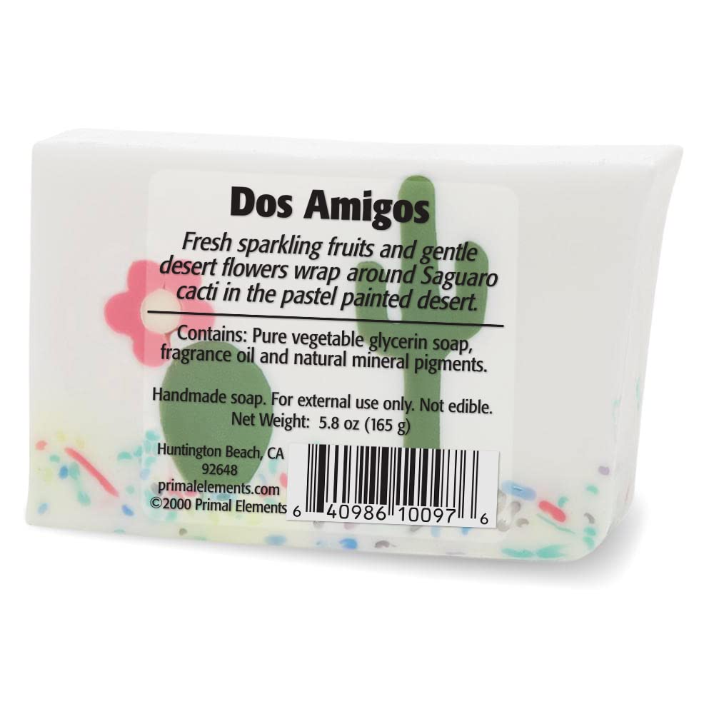 Primal Elements Glycerin Bar Soap | Helps All Skin Types, Sensitive, Oily & Dry Skin | NO PARABENS, VEGAN, GLUTEN FREE, 100% VEGETABLE BASE - (Dos Beauty & Personal Care Primal Elements