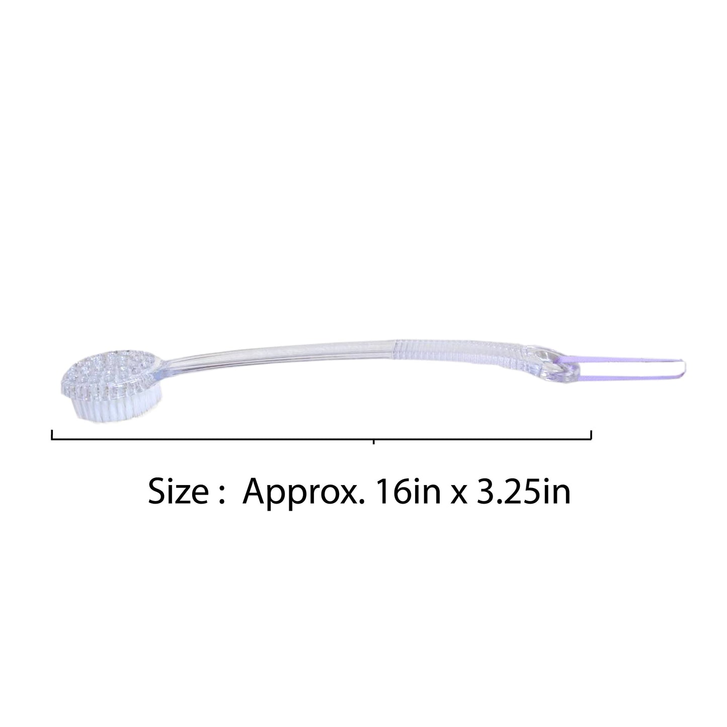 Aquasentials Exfoliating Bath Brush (15.5in) (Clear Handle) Beauty and Personal Care Aquasentials