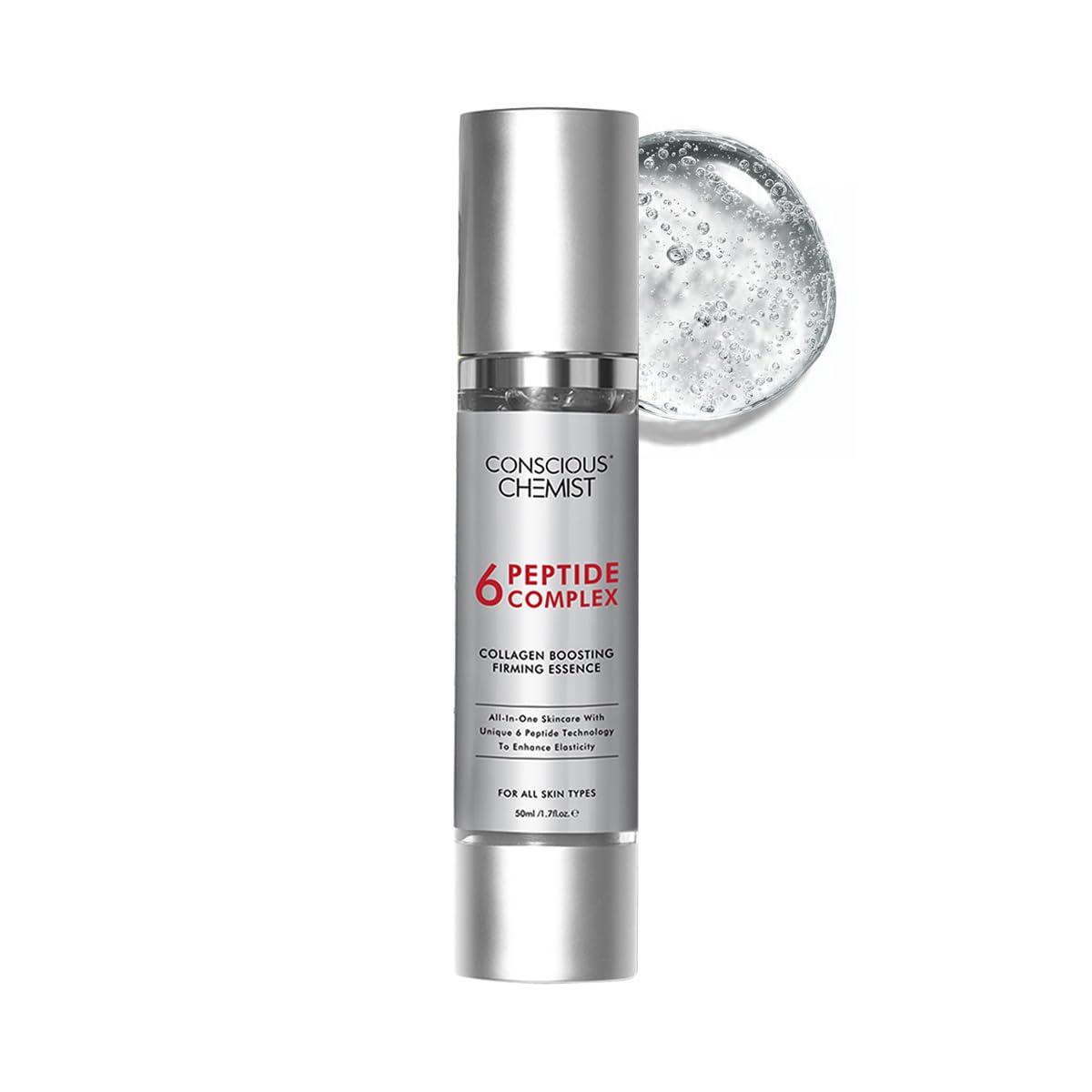 Conscious Chemist 6 Peptide Face Serum - Collagen-Boosting, Firming & Hydrating - With Niacinamide & Hyaluronic Acid - Anti-Aging Serum for Fine Lines Beauty & Personal Care Conscious Chemist
