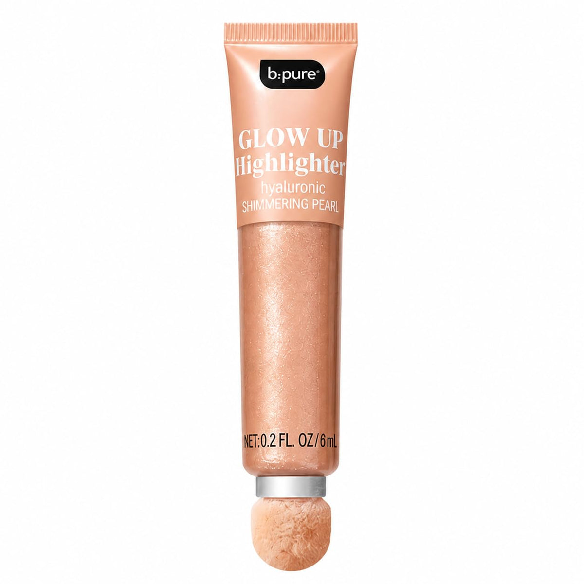 B.pure Glow Up Highlighter, Shimmering Pearl, 0.2 FL OZ, with Hyaluronic Acid