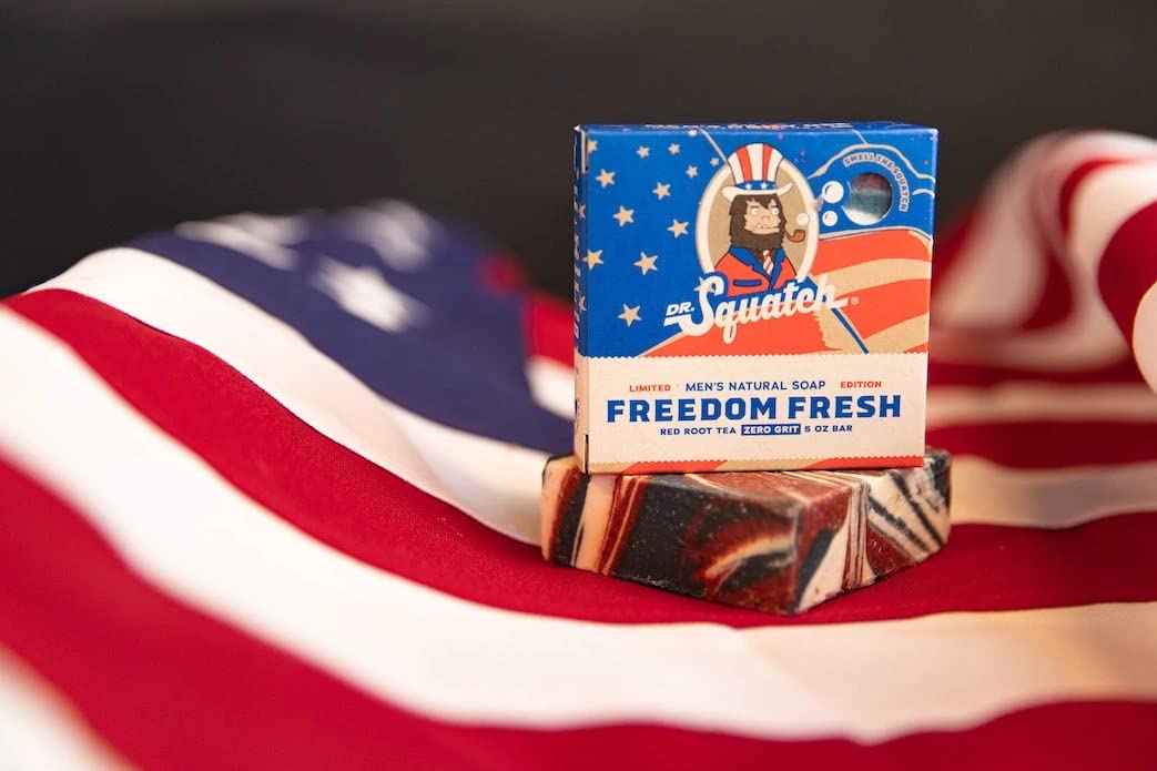 Dr. Squatch All Natural Bar Soap for Men with Zero Grit, Freedom Fresh Beauty & Personal Care Dr. Squatch