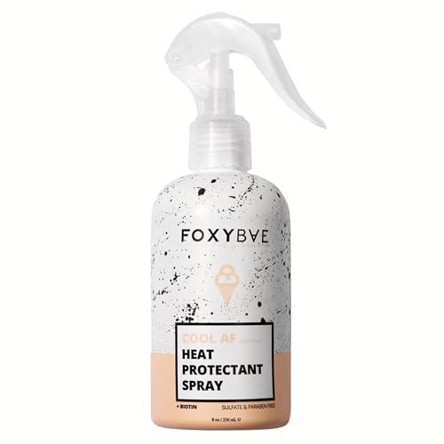 FoxyBae Heat Protectant Spray - Thermal Hair Styling Mist for Curling Iron & Blow Dryer - Prevents Frizz, Damage & Breakage, 8oz Beauty & Personal Care FoxyBae