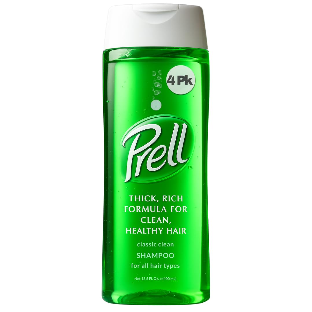Prell Original Green Shampoo - Classic Clean Deep Cleansing Shampoo for Men & Women | 13.5 oz | 4 Pack Beauty & Personal Care Prell