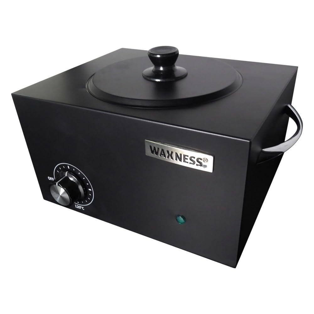 Waxness WN-6003 Elite-Series Large Professional Wax Heater Matte Black, 5.5 lb Capacity, Electronic Temperature Control, 300W, for Professional Use Beauty and Personal Care Waxness