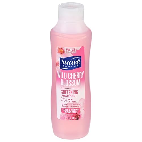 Suave, Essentials Wild Cherry Blossom Softening Shampoo with Cherry Blossom Extract and Vitamin E, 22.5 Fl Oz Beauty & Personal Care Suave