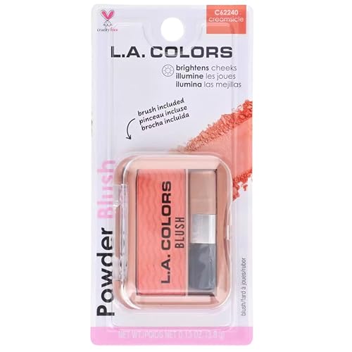 L.A Colors Powder Blush with Applicator, C62240 creamsicle, 0.13 Oz Beauty & Personal Care L.A. COLORS