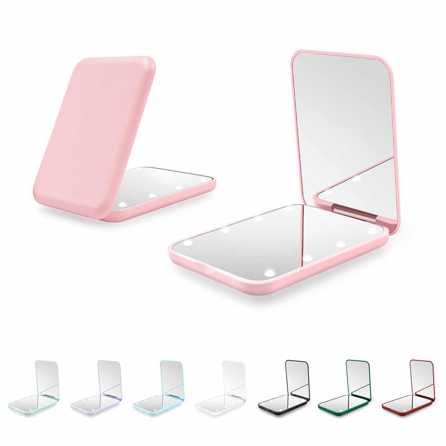 Kakuje Compact Mirror, 1X/3X Magnification LED Pocket Mirror with Nternal BIattery, Mini Mirror for Purse, Pocket,Travel and Present (Pink) Beauty and Personal Care Kakuje Default Title