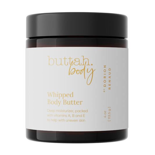Buttah Skin by Dorion Renaud Whipped Body Butter 4oz - 100% All Natural & Organic (Hard in Jar) Pure Whipped Virgin Raw African Shea Butter Beauty & Personal Care buttah. by Dorion Renaud