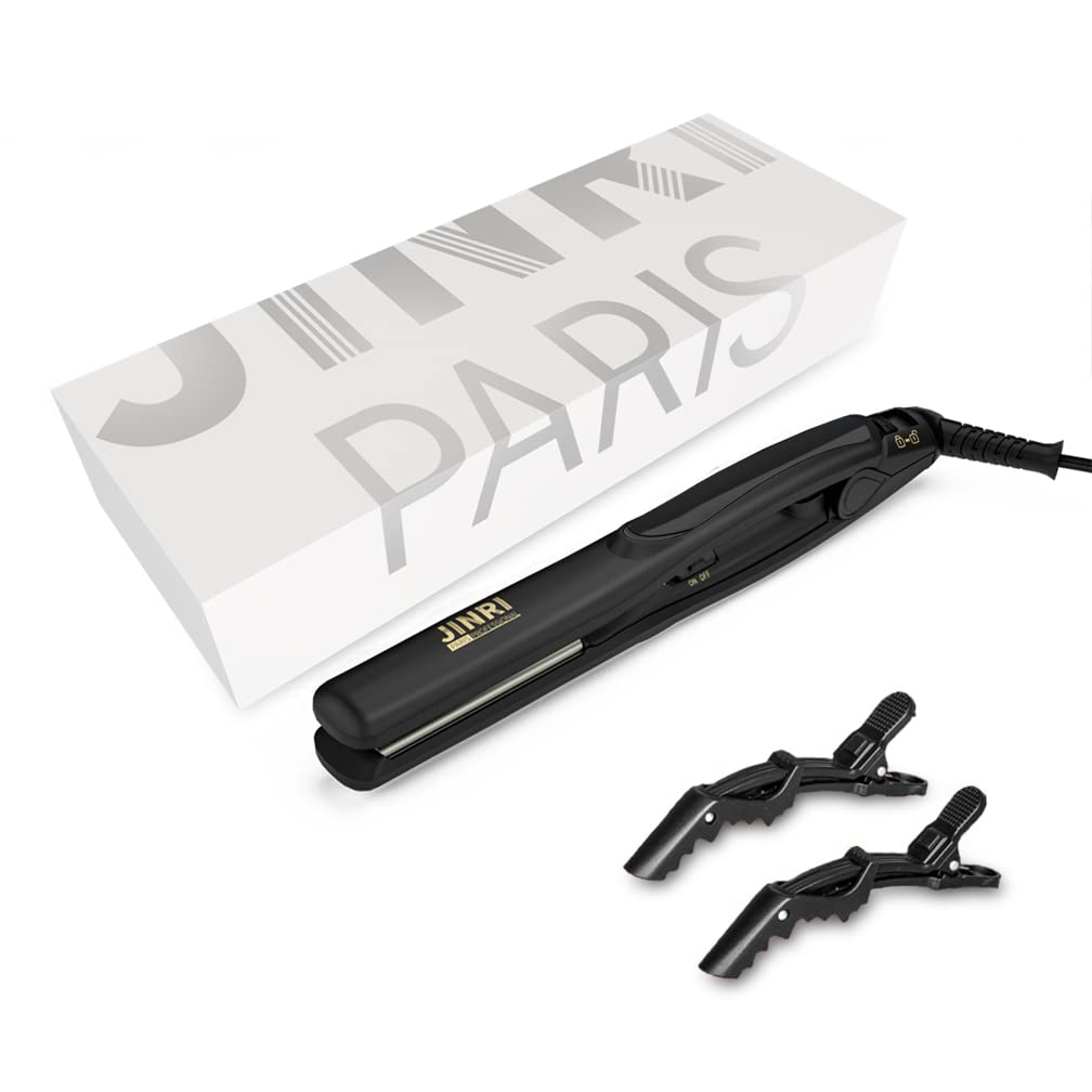 3 in 1 Hair Styling Tool: Straightening Brush, Crimper, and Flat Iron | Heated Brush for Smooth, Anti-Frizz Hair | Electric Straightener Beauty & Personal Care JINRI