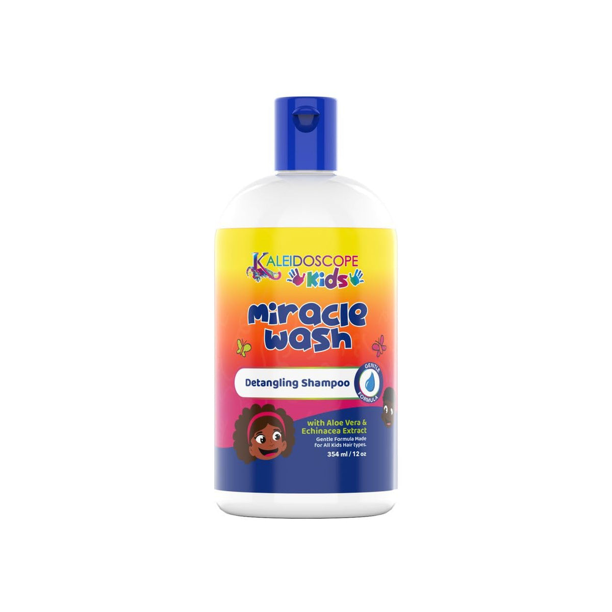 Kaleidoscope Kids Shampoo for Curly Hair with Aloe Vera and Echinacea Extract - Detangling Shampoo for Kids Tangle Free Clean Hair and Scalp - 12 oz