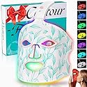 Red Light Therapy for Face, Led Contour Face Mask Light Therapy, 7+1 Color Near-infrared 850 Led Light Mask Portable and Rechargeable, Red Light Beauty & Personal Care BUBLOC