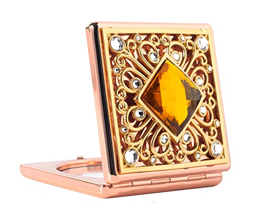 HAPUTDY Mini Elegant Makeup Mirror, Portable 1X/2X Magnifying (Pink) Beauty & Personal Care HAPUTDY